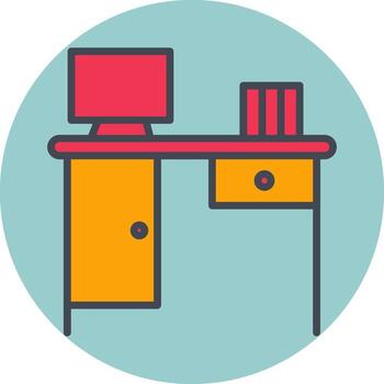 Working Table Vector Icon