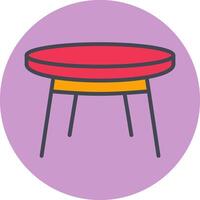 icono de vector de mesa pequeña