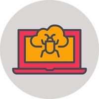 Bug Cloud Vector Icon
