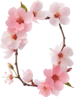 AI generated Watercolor painting of Cherry blossom Floral frame. png