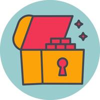 Open Treasure Box Vector Icon