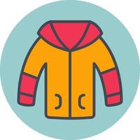 icono de vector de chaqueta de invierno