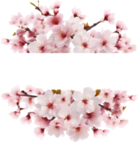 AI generated Watercolor painting of Cherry blossom Floral frame. png