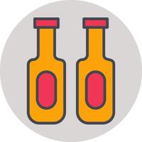 icono de vector de botella de bebida