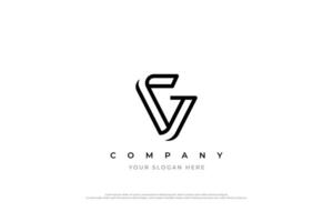 Initial Letter VG or GV Logo Design vector