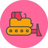 Bulldozer Vector Icon