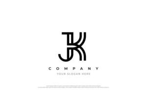 Initial Letter JK Logo Design vector