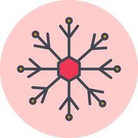 icono de vector de copo de nieve