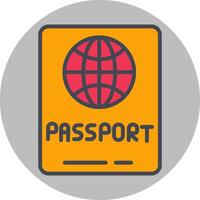 icono de vector de pasaporte