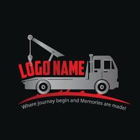 Dispatching logistic transpotation logo design vector