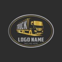 Logistic transportation logo design vector