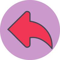 Left Back Arrow Vector Icon