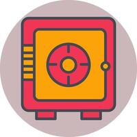 icono de vector de caja fuerte