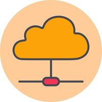 icono de vector de nube