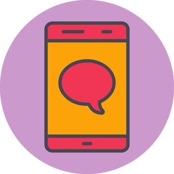 Single Message Bubble Vector Icon