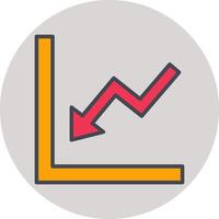 Graph Down Vector Icon