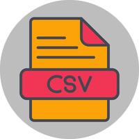 icono de vector csv