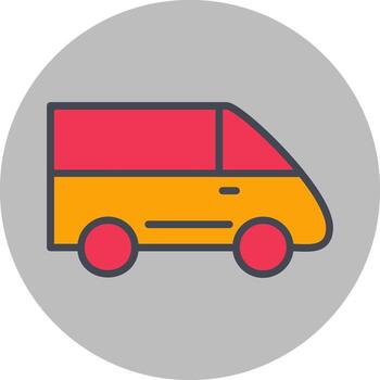 icono de vector de furgoneta
