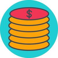 Stack of Coins Vector Icon