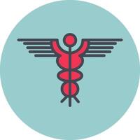 icono de vector de caduceo