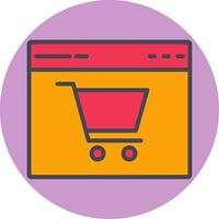 icono de vector de sitio web de comercio electrónico