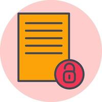 Unlock Documents Vector Icon