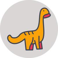 icono de vector de dinosaurio