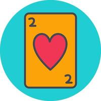 icono de vector de tarjeta de corazones