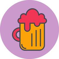 medio litro de cerveza yo vector icono