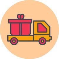 icono de vector de regalo de entrega