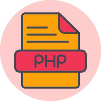 icono de vector de php