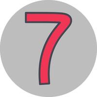 Number Seven Vector Icon