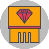 icono de vector de exhibición de diamantes