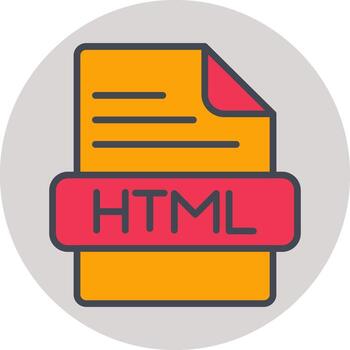 icono de vector html