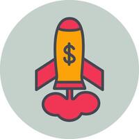 Marketing Rocket Vector Icon