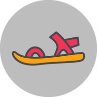 icono de vector de sandalias con estilo