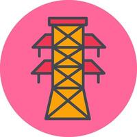 icono de vector de torre de electricidad