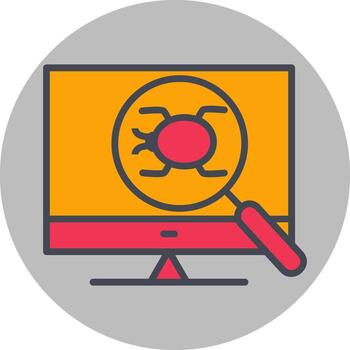 icono de vector de depuración