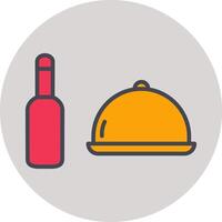 icono de vector de comida y cerveza