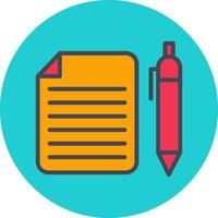 Documents and Pen Vector Icon