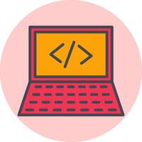 Writing Laptop Vector Icon