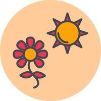 Flower in sunlight Vector Icon