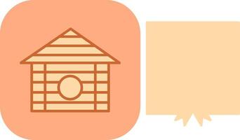 Wood Cabin Vector Icon