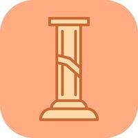 Broken Pillar Vector Icon