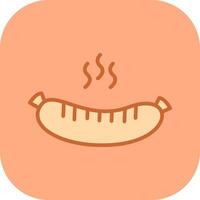 Hot Sausage Vector Icon