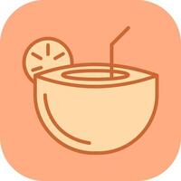 Coconut Drink Vector Icon