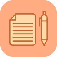 Documents and Pen Vector Icon