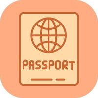 icono de vector de pasaporte