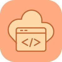 Cloud Coding Vector Icon