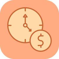 el tiempo es dinero vector icono